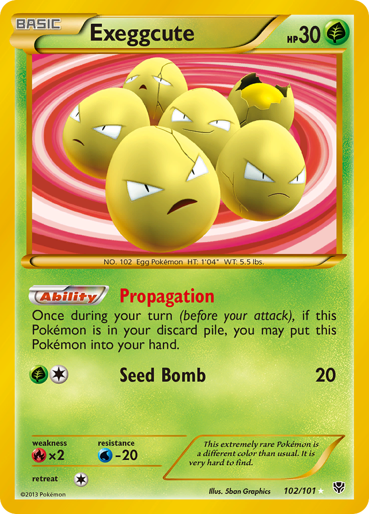Plasma Blast Holo Exeggcute #102/101